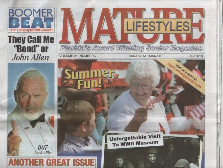 Mature Lifestyles Magazine with John Allen as James Bond