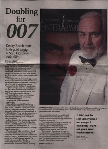 James Bond lookalike Sean Connery Impersonator