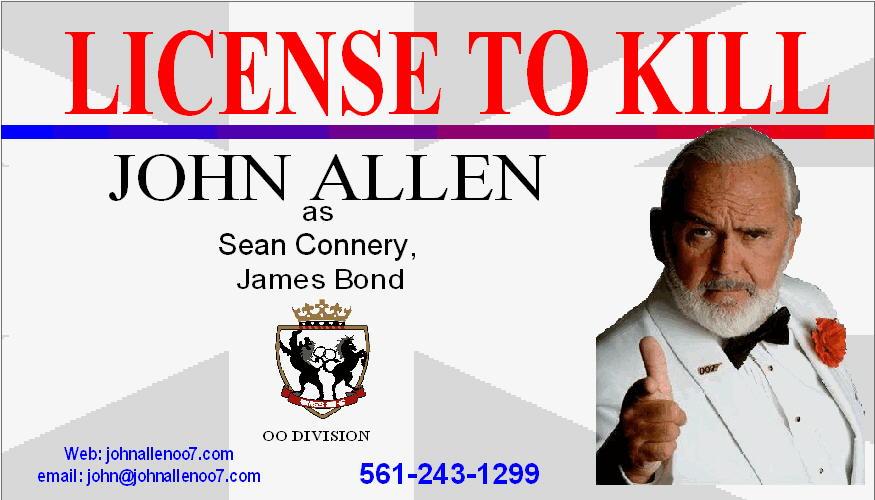 James Bond lookalike actor John Allen corporate events host