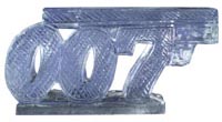 James Bond gun ice sculpture